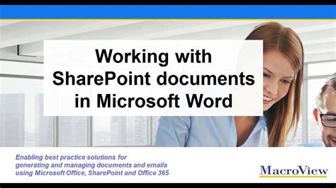 Working With Sharepoint Documents In Microsoft Word Youtube