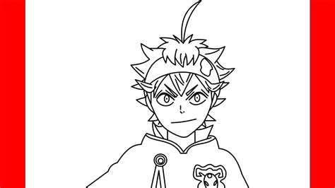 How To Draw Asta From Black Clover Step By Step Drawing Youtube
