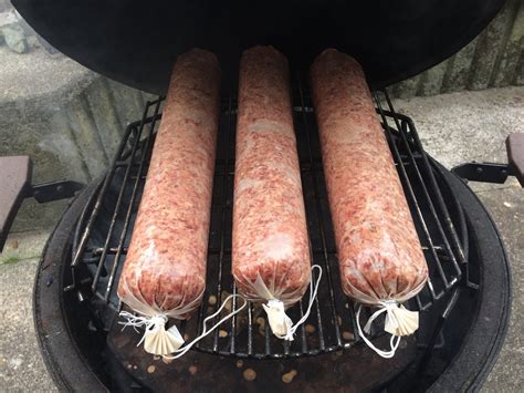 smoked summer sausage perfection pics — big green egg forum