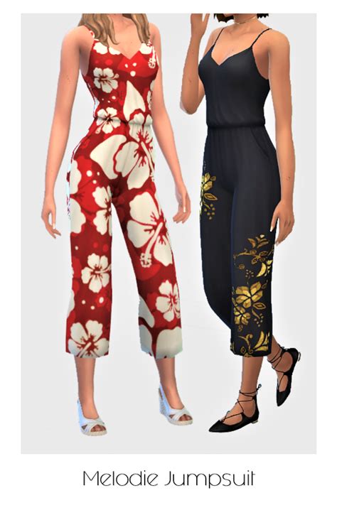 Melodie Jumpsuit Sims 4 Clothing Sims 4 Sims Mods