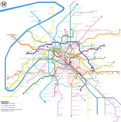 Printable Paris Metro Map