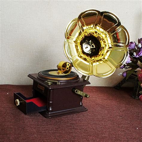 The music house.com offers various antique musical gifts such as disc player music boxes, vintage carousel mosques and reuge music boxes, and more. Vintage Music Box Retro gramophone Model Craft carousel Mechanism Music Box Musical Souvenir ...