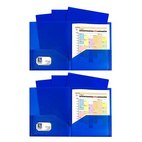 Teachersparadise C Line Two Pocket Heavyweight Poly Portfolio Folder
