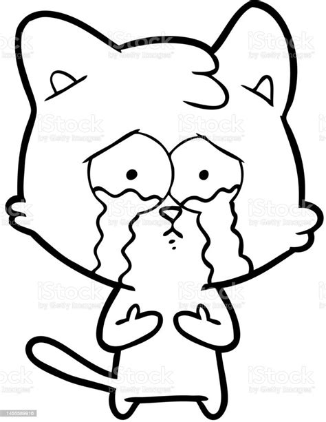 Cat Crying Cartoon Stock Illustration Download Image Now Animal