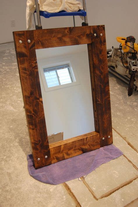 Great Tutorial For This Diy Mirror Easy Woodworking Rustic Floor