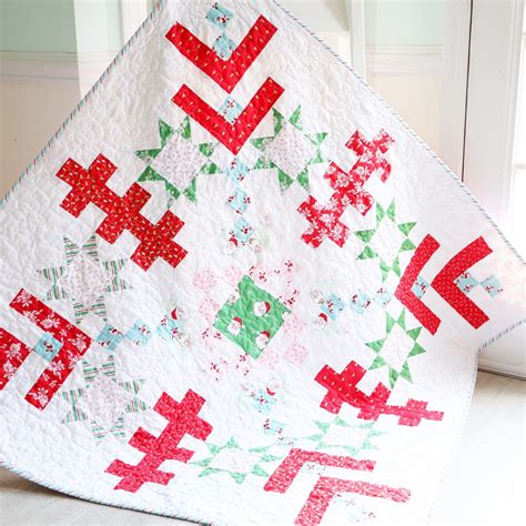 Add some color to a cold winter day! Jelly Snowflake Mystery Quilt - Quilt For Lovers FREE PATTERN