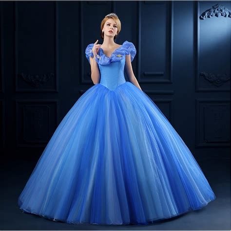 Buy Gelinlik 2016 Movie Cinderella Cosplay Dress For