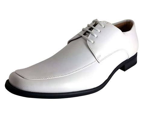 Mens Dress Shoes Majestic White Wedding Prom Oxford Lace Up Leather