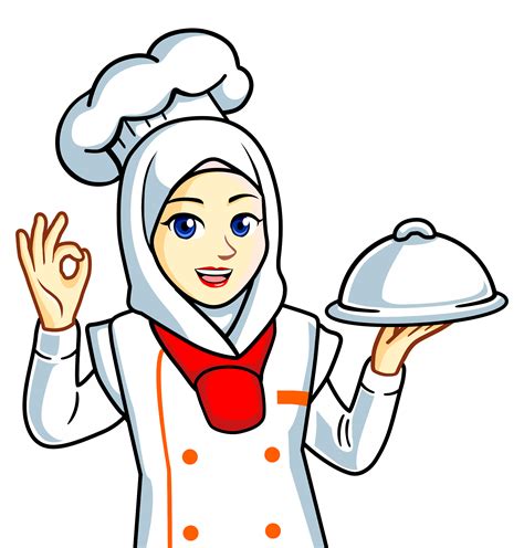 Chef Muslimah Png Koki Kartun Muslimah Imagesee