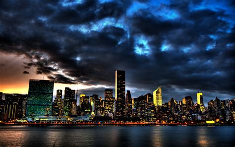 Clouds Cityscapes Skylines Architecture Buildings New York City City