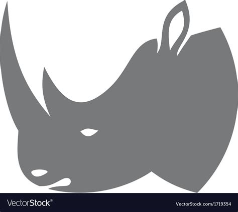 Rhino Head Royalty Free Vector Image Vectorstock