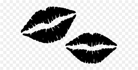 Kissing Lips Clipart Black And White