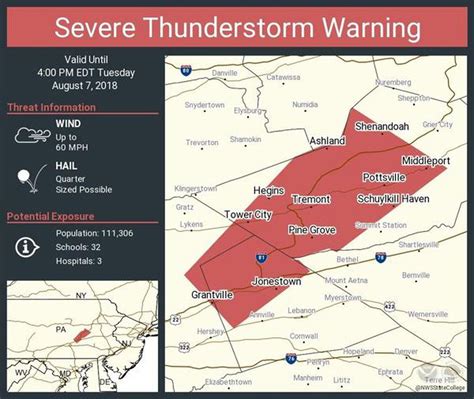 Severe Thunderstorm Warning Issued For 3 Central Pa Counties