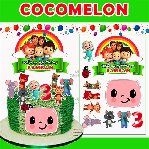 Cocomelon Cake Topper Decoration With Name And Age Lazada Ph