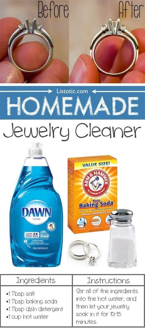 Cleaning jewelry from home is actually quite an easy process, explains arnott. 22 Homemade Products You Use Everyday (for less!) | Homemade jewelry cleaner, Diy cleaning ...