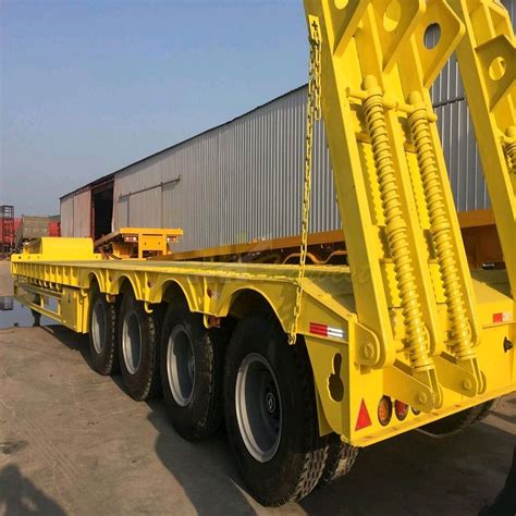 high quality  axles  ton lowbed semi trailer