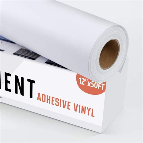 Yrym Ht White Adhesive Vinyl Roll Permanent Adhesive Vinyl Rolls 12
