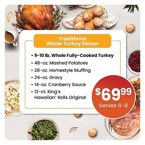 ordering prepared holiday dinner with turkey mashed potatoes and sides from safeway super safeway