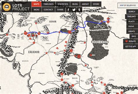 Interactive Map Of Middle Earth To Explore Places From Lord Of The Rings