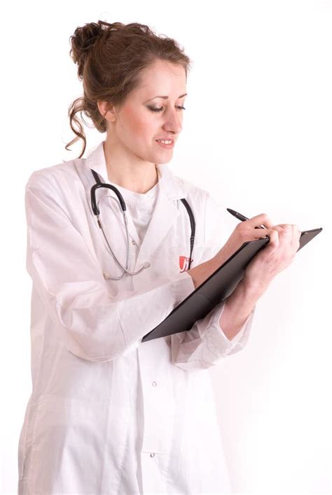 Krankenschwester Junger Weiblicher Doktor Stockfoto Bild Von Klinik