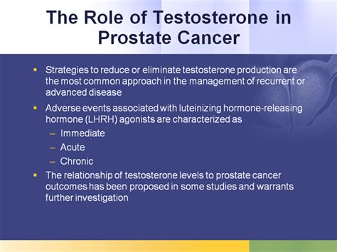 prostate cancer testosterone s role in treatment decisions and outcomes