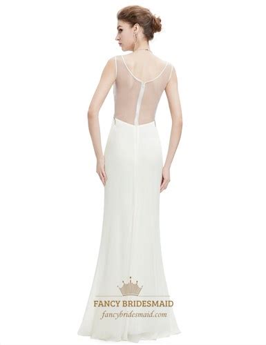 Embellished Sweetheart High Low Ruffle Dress Ivory Chiffon Prom Dress