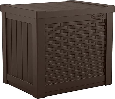 Suncast 22 Gallon Small Deck Box Lightweight Resin Outdoor Storage