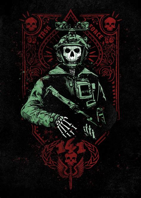 Ghost Cartel Card Poster Picture Metal Print Paint By Call Of Duty