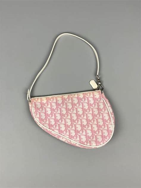 Dior Christian Dior Vintage Saddle Bag Pink Monogram Grailed