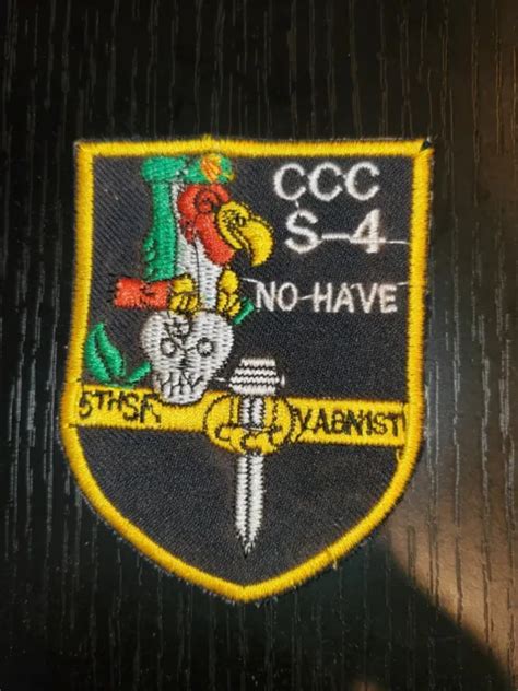 1960s Us Army Vietnam Era Sf Special Forces Ccc S 4 Patch Lk 10