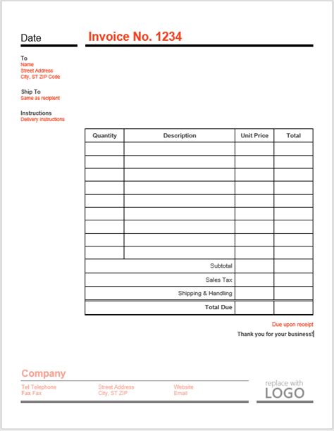 11 Free Invoice Templates Word Templates For Free Download