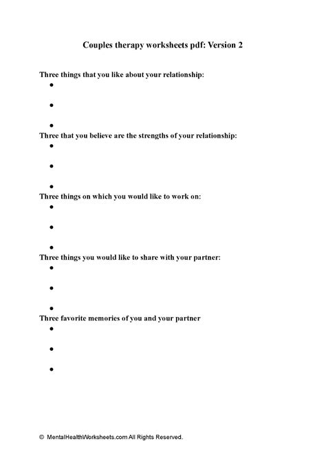 Click Below To Read The Full Article Couples Therapy Worksheets