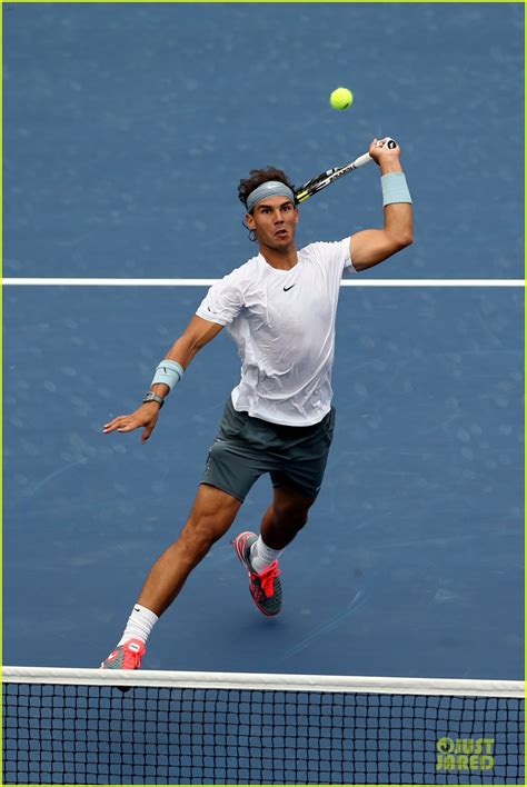 Rafael Nadal Shirtless First Round Win At The Us Open Photo