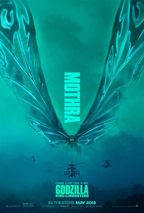 Godzilla King Of The Monsters Posters Unleash Ghidorah And Mothra Collider