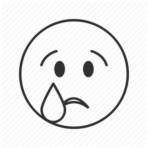 Sad Face Emoji Icons Sad Emoji Black And White 512x512 Png