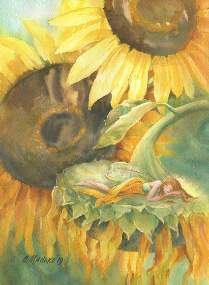 Sunflower Fairys Dream Sunflowers And Fairy Summer Midday