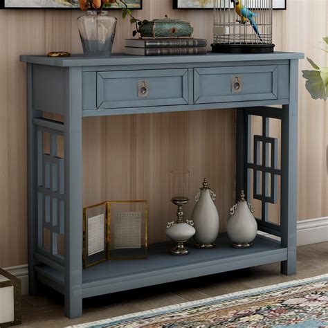 Console Tables With Drawers Btmway Wood Entrance Console Table For