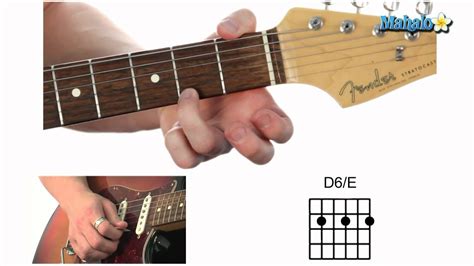 How To Play A D Six Over E D6e Chord On Guitar Youtube