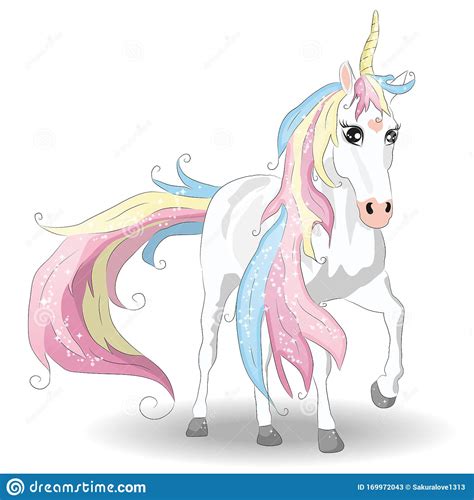 Cute Little Magical Unicorn Hand Drawing Illustration For | CLOUDY GIRL PICS