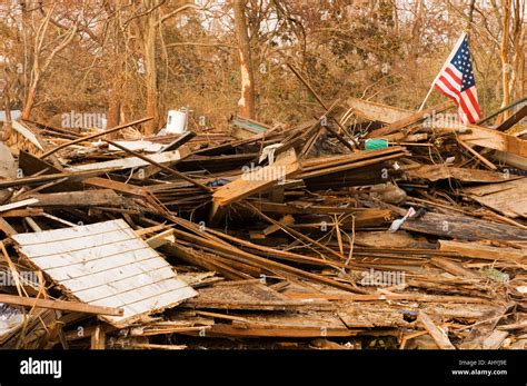 Hurricane Katrina Damage In Bay St Louis Mississippi Usa Stock Photo