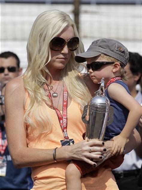 Susie Wheldon Accepts Trophy For Wheldons Win The San Diego Union