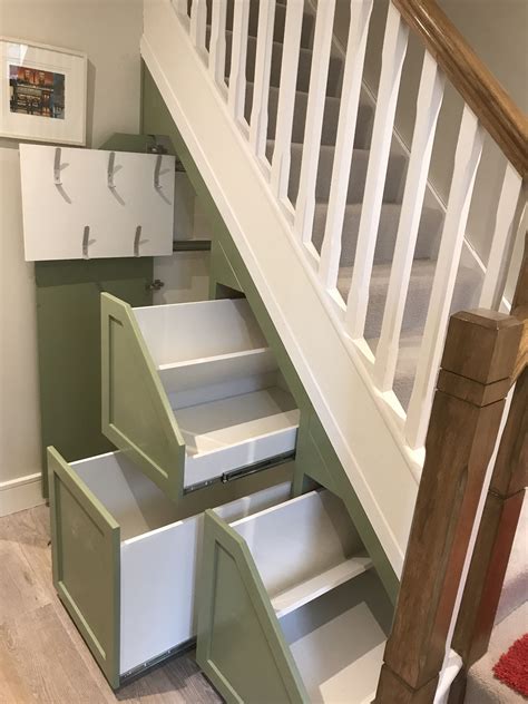 Custom Built Under Stairs Attic Stairs Storage Drawers Understairs