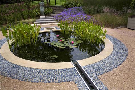 Pond With Rill Water Features In The Garden Backyard Water Feature