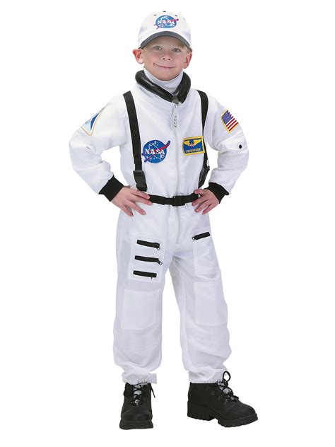 Boys Deluxe White Nasa Junior Astronaut Costume