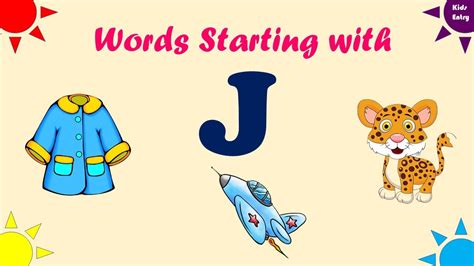 Learn Words Starting With Letter J Words That Begin With J List Of