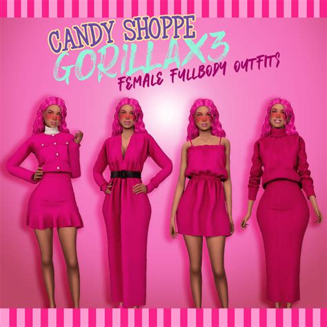 Sims 4 Female Fullbody Outfits In Candy Shoppe The Sims Book