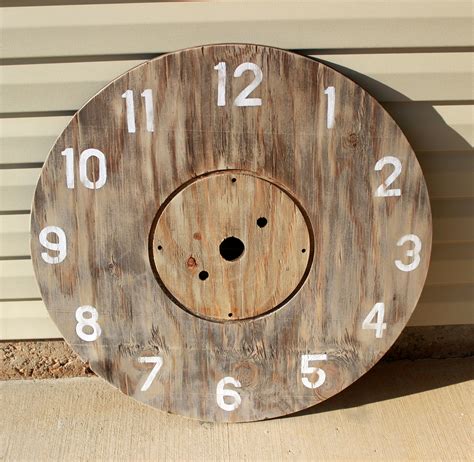 Diy Wooden Spool Clock The Hamby Home