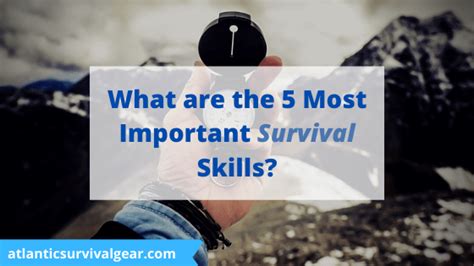 Basic Skills For Survival What Are The 5 Most Important Survival
