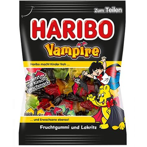 German Haribo Vampire Gummy And Licorice Bats Economy Candy