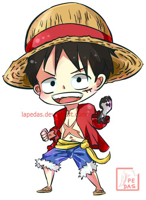 One Piece Chibi Luffy By Lapedas On Deviantart